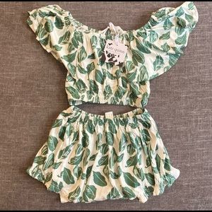 Kate Quinn 2T Sun Suit Jade Leaf NWT